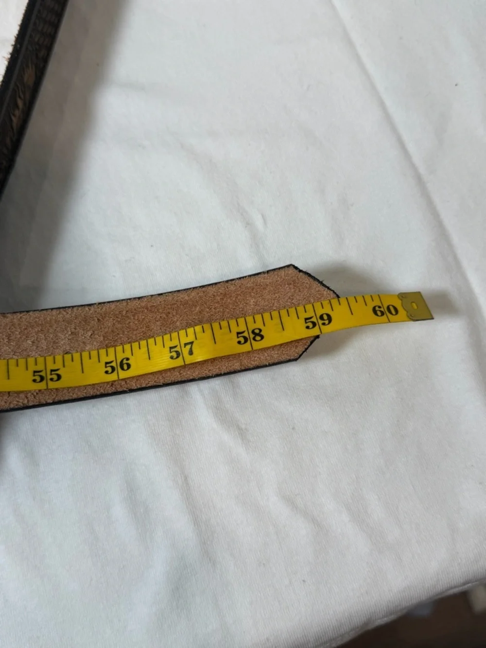 Western Full Grain Cowhide Leather 69W Oversized Tooled Black Brown Animal Belt
